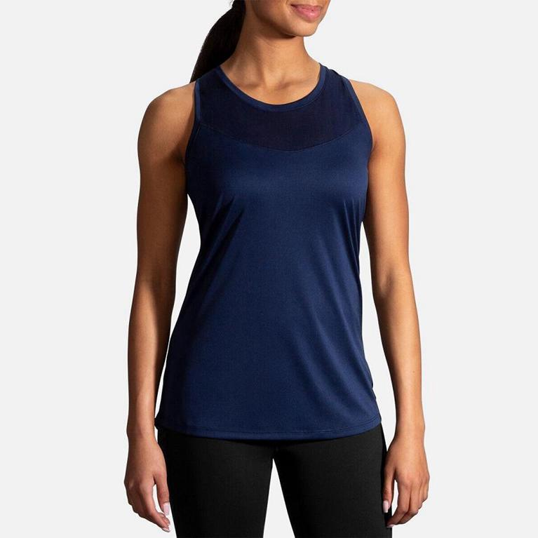 Brooks Stealth Running Tank Top - Women's - Blue (19642-SZJH)